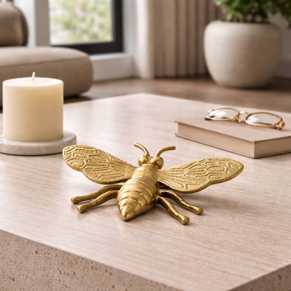 Gold Metal Decorative Solid Busy Bee