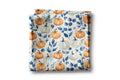 Blue Pumpkin Chinoiserie Fall Coastal Kitchen Towel Waffle