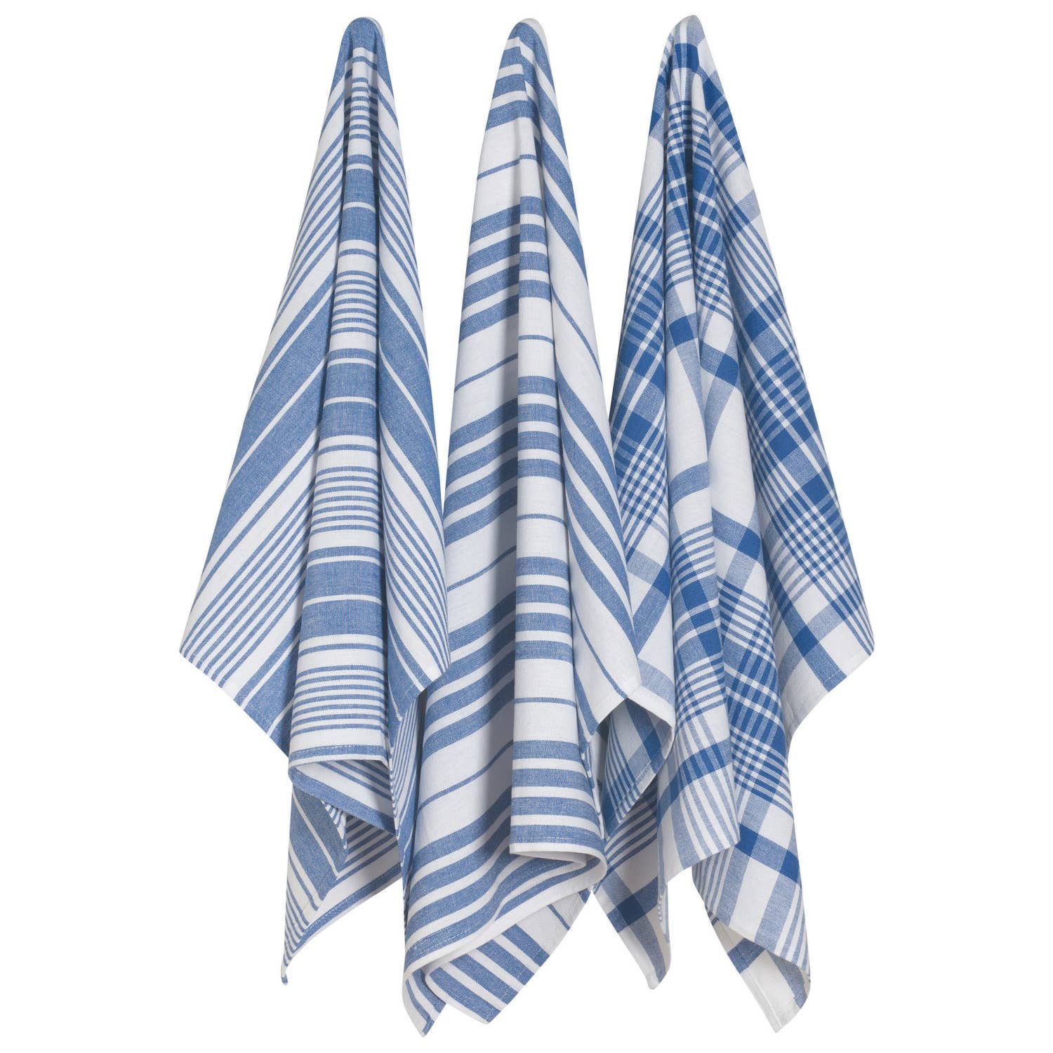 Royal Blue Jumbo Dishtowels Set of 3