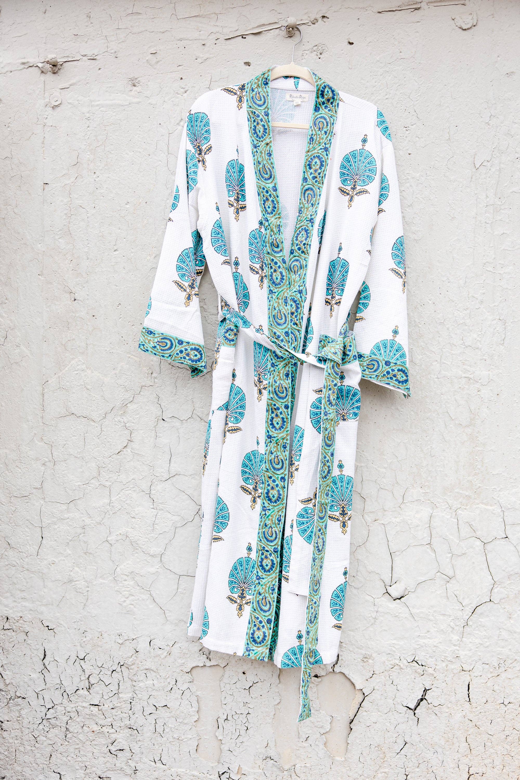 Turquoise Breeze Waffle Robe