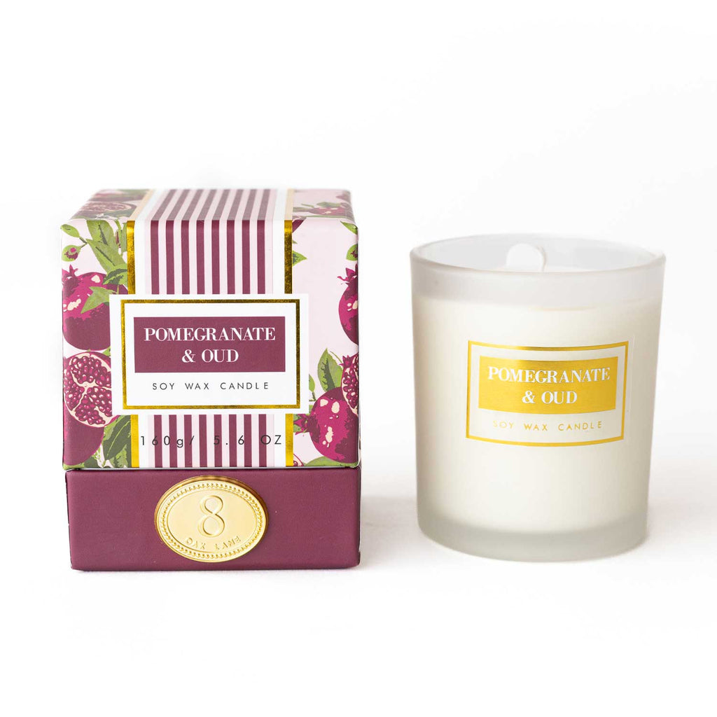 Pomegranate & Oud Boxed Soy Candle, 5.6oz