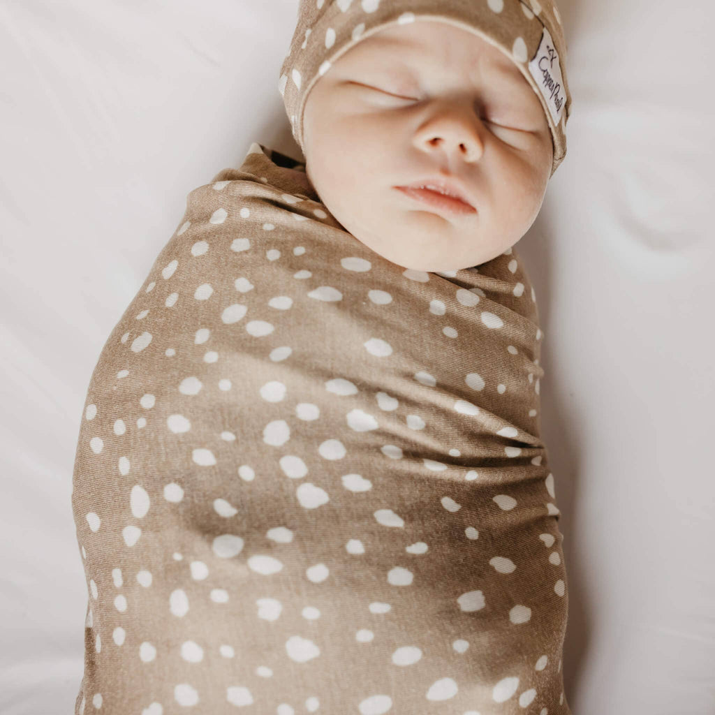 Knit Swaddle Blanket - Fawn