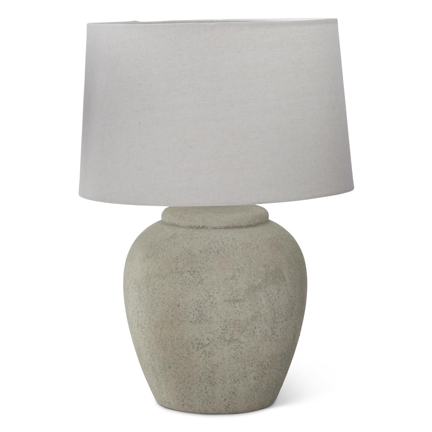 Textured Taupe Ceramic Lamp 22"