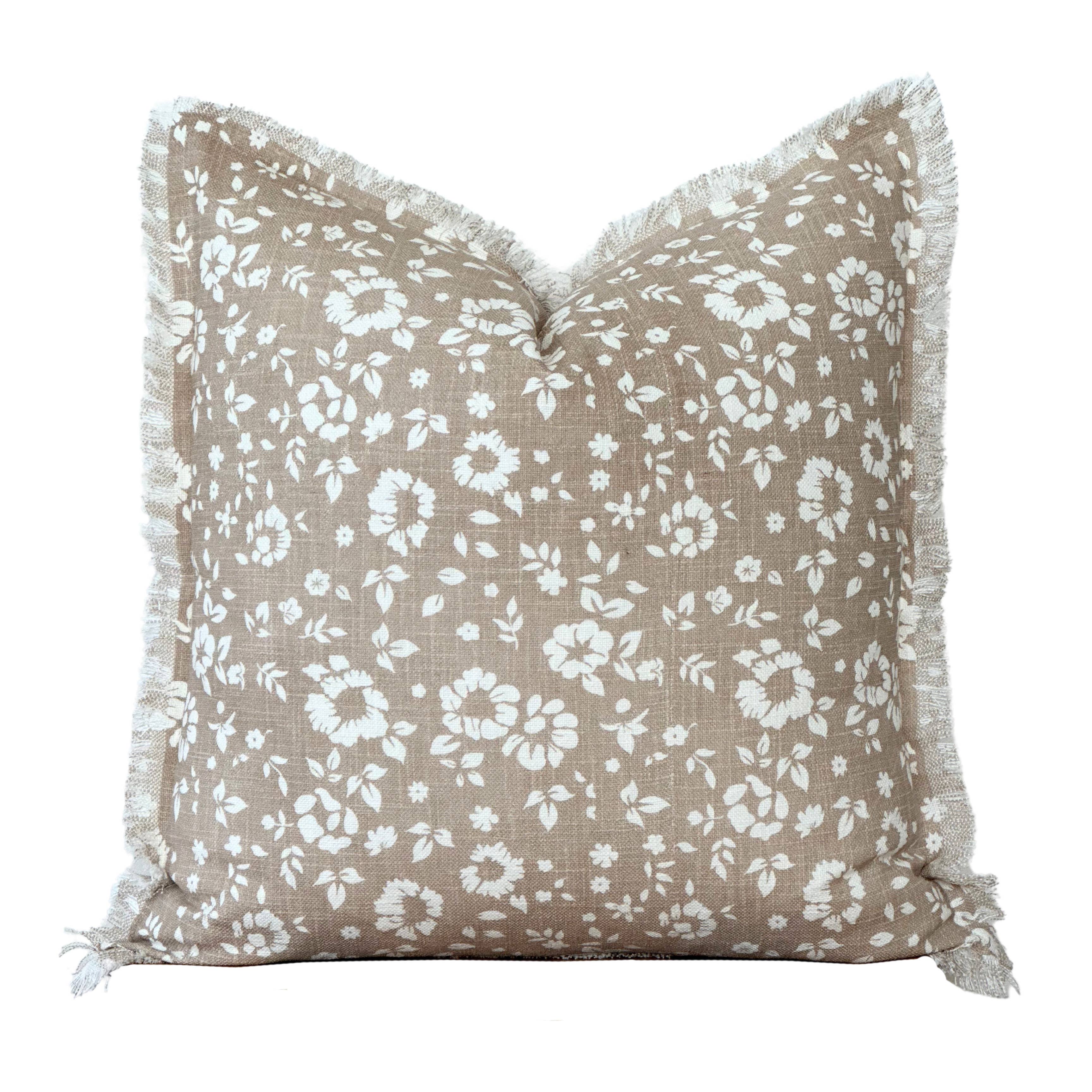 Floral Fringe Pillow