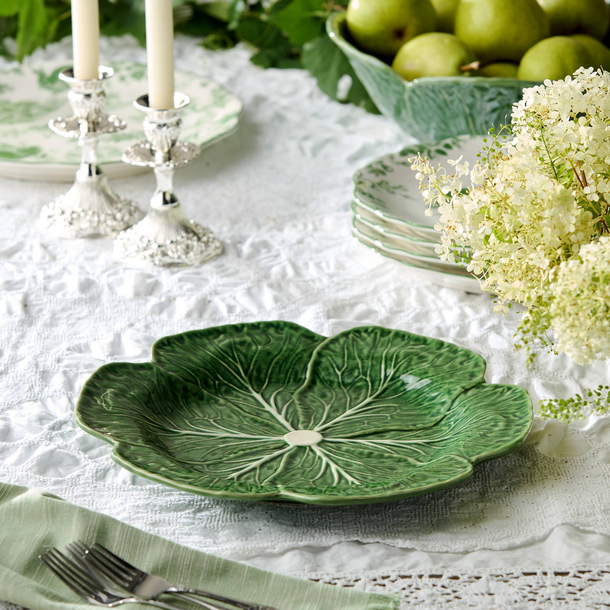 Le Jardin Cabbage 3-D Round Platter