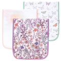3 Pack Premium Burp Cloths - Flora