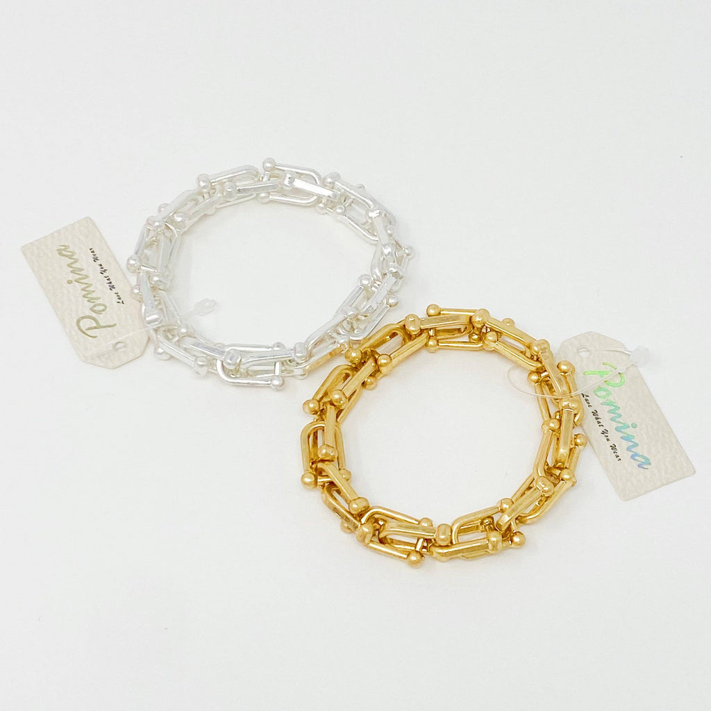 Chained Link Stretch Bracelet