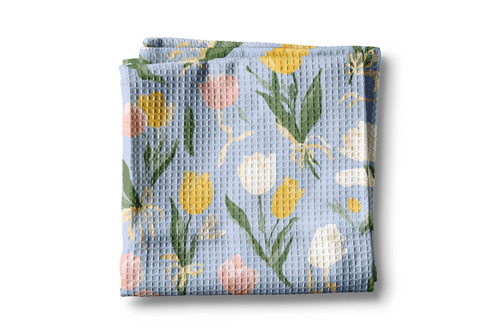 Tulip Floral Bloom Tea Towel