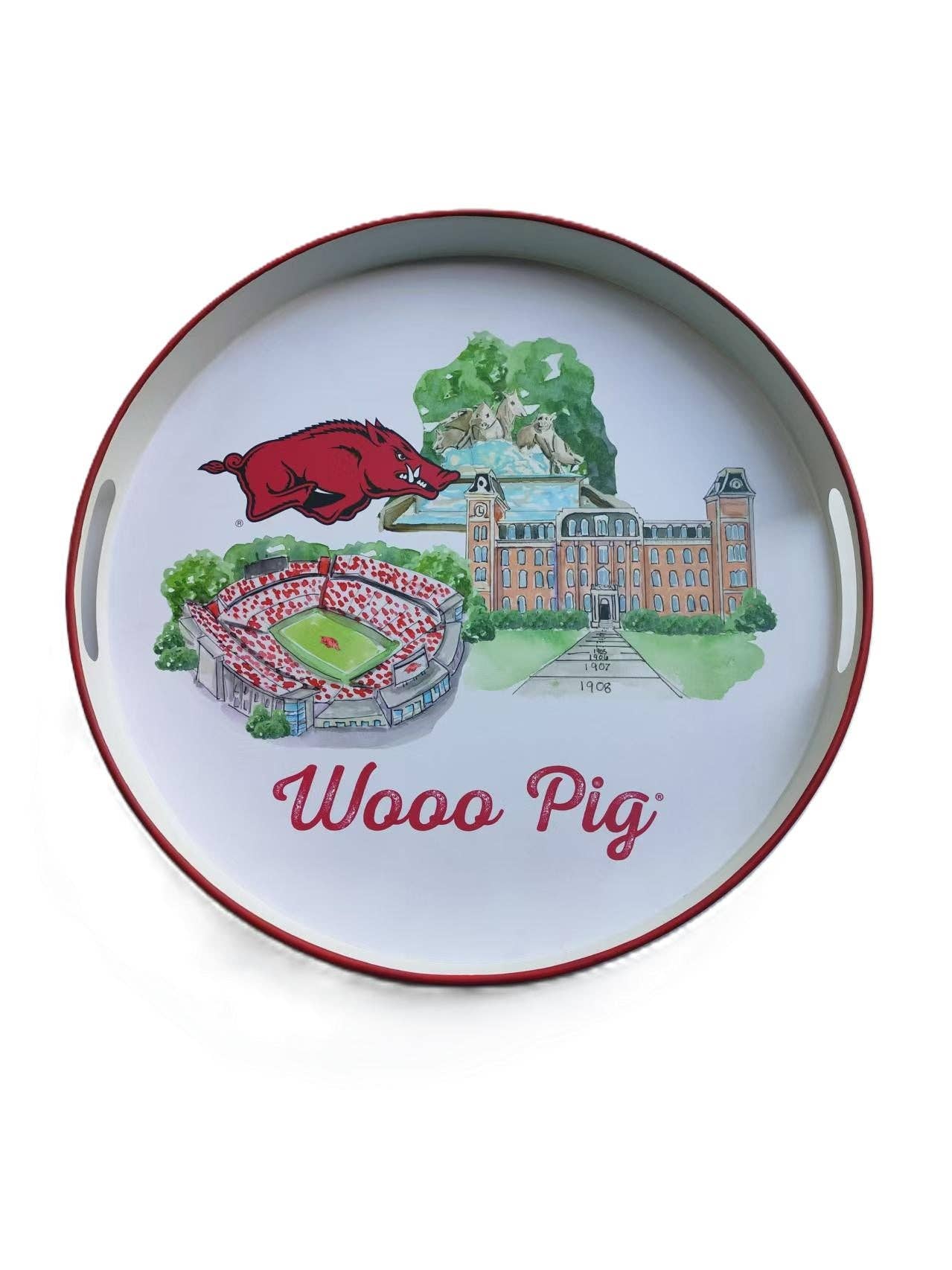 Arkansas Landmark Round Tray