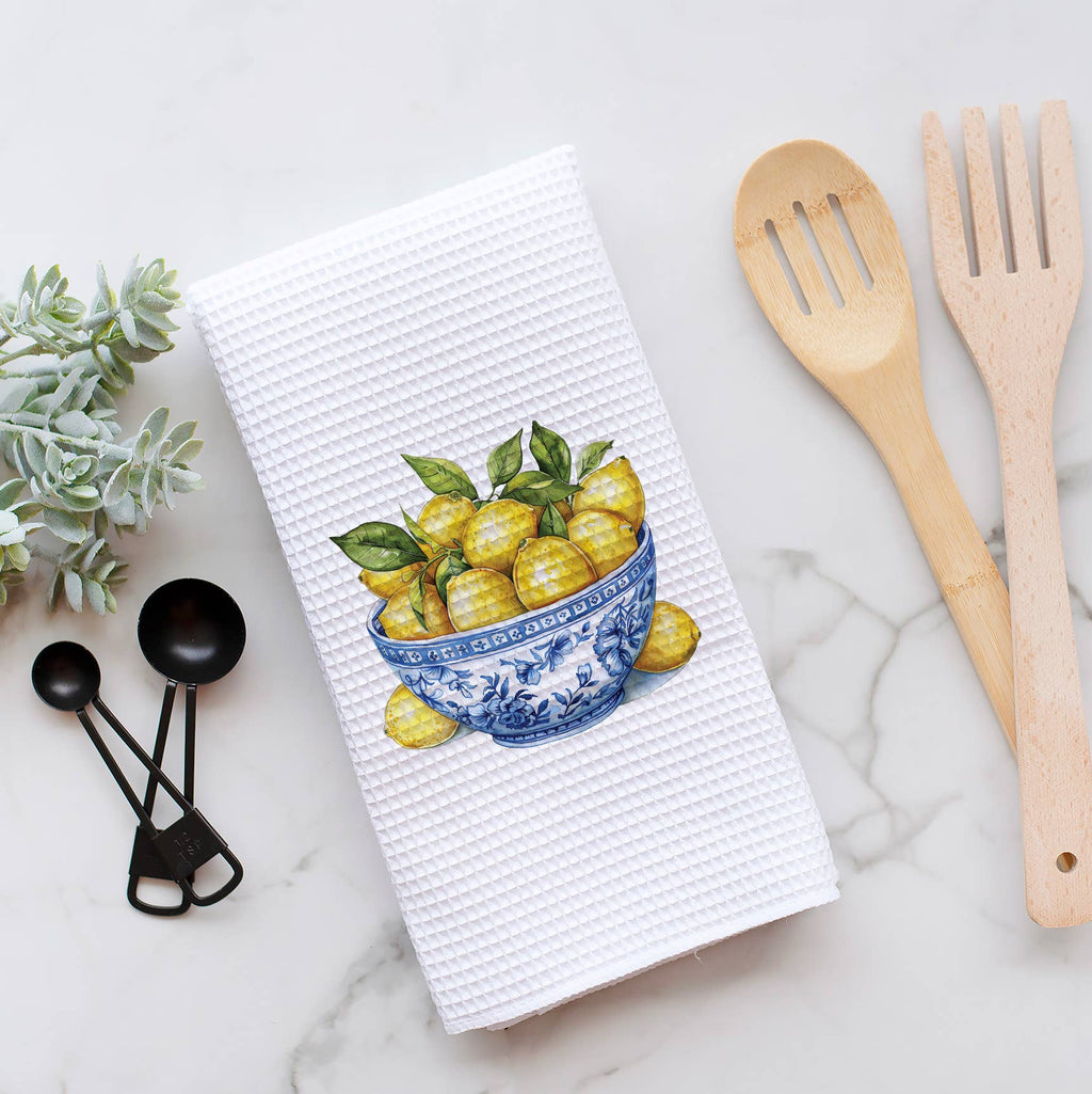 Tea Towel Chinoiserie Lemon Bowl