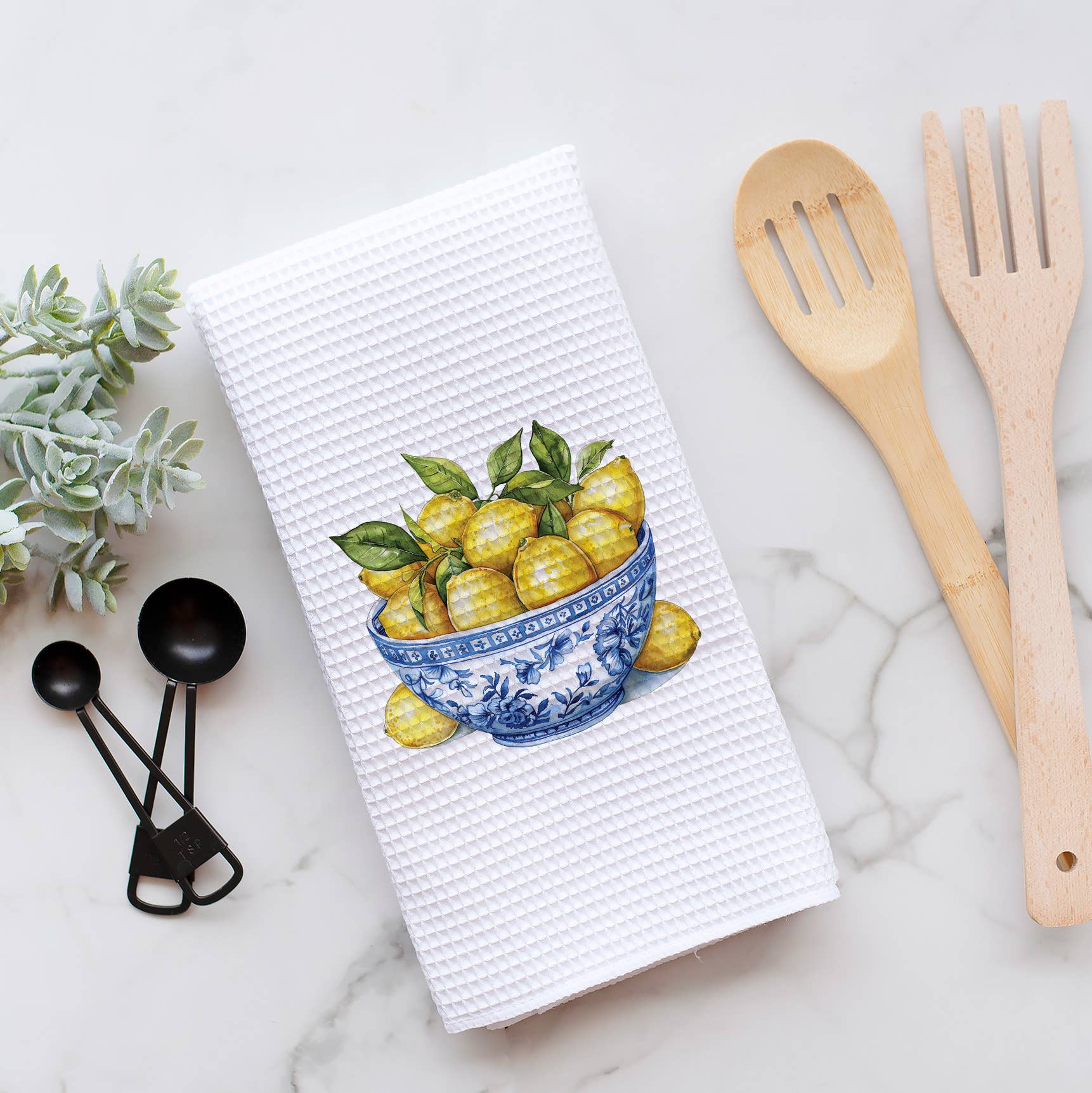 Tea Towel Chinoiserie Lemon Bowl