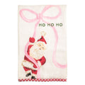 Ho Ho Ho Santa With Bow Whimsy Christmas Towel