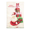 Merry Christmas Santa With Presents Whimsy Christmas Towel