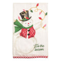 Tis the Season Snowman Whimsy Christmas Towel
