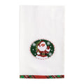 Santa Needlepoint Christmas Towel