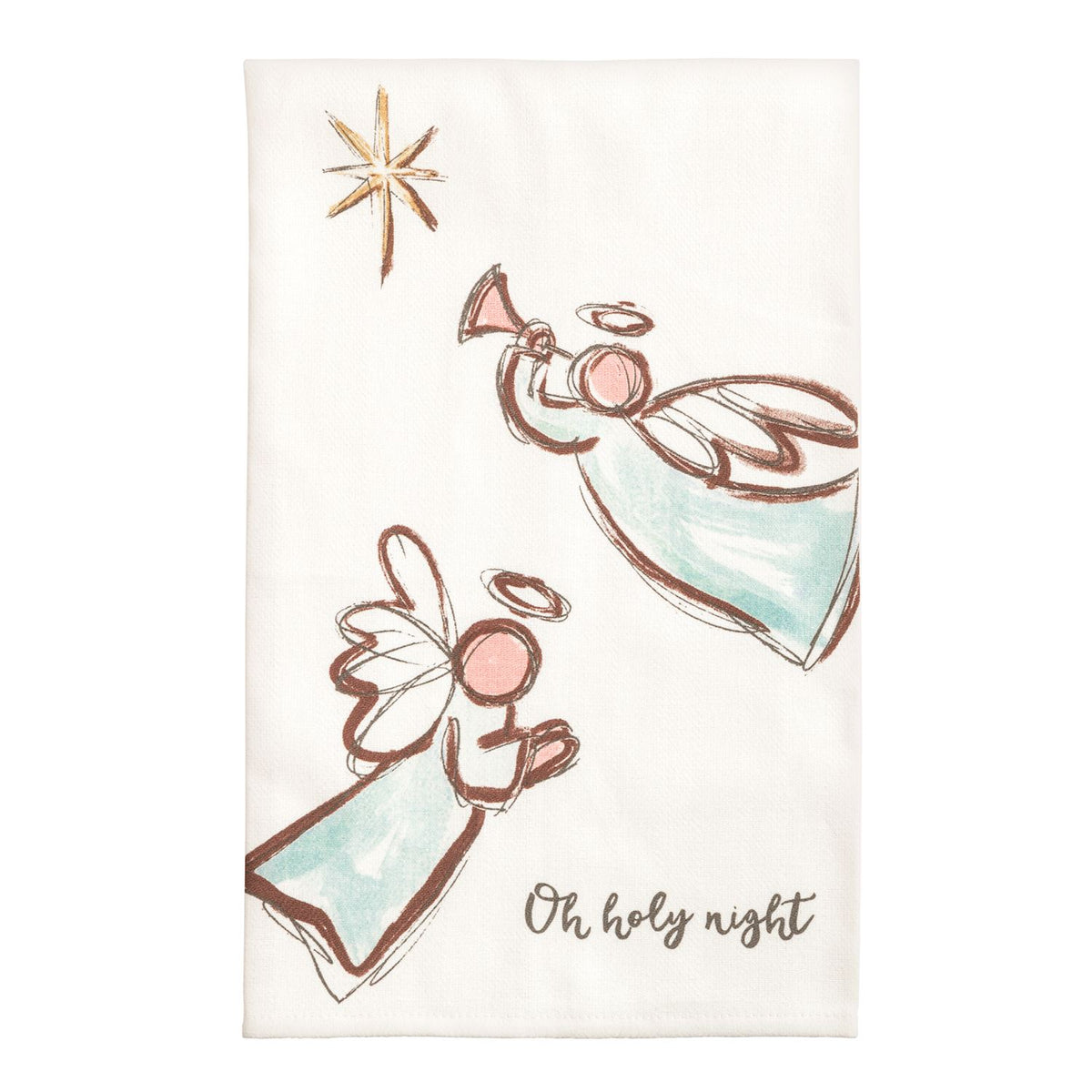 Angels Oh Holy Night Printed Towel