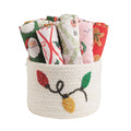Rolled Patterned Christmas Towel