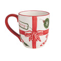 Christmas Bow Hand Painted Mug