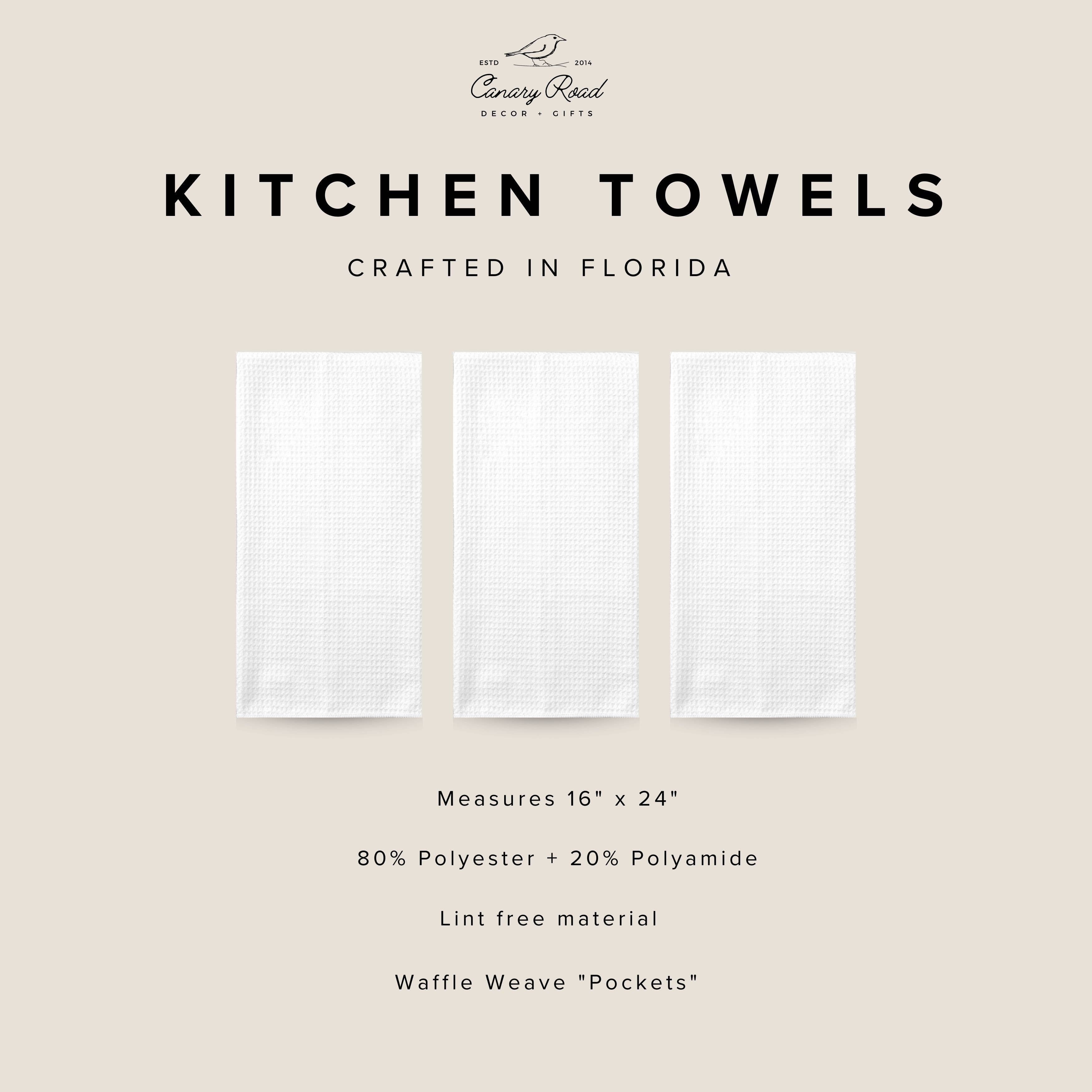Tea Towel Bright Floral Retro Spring Flower