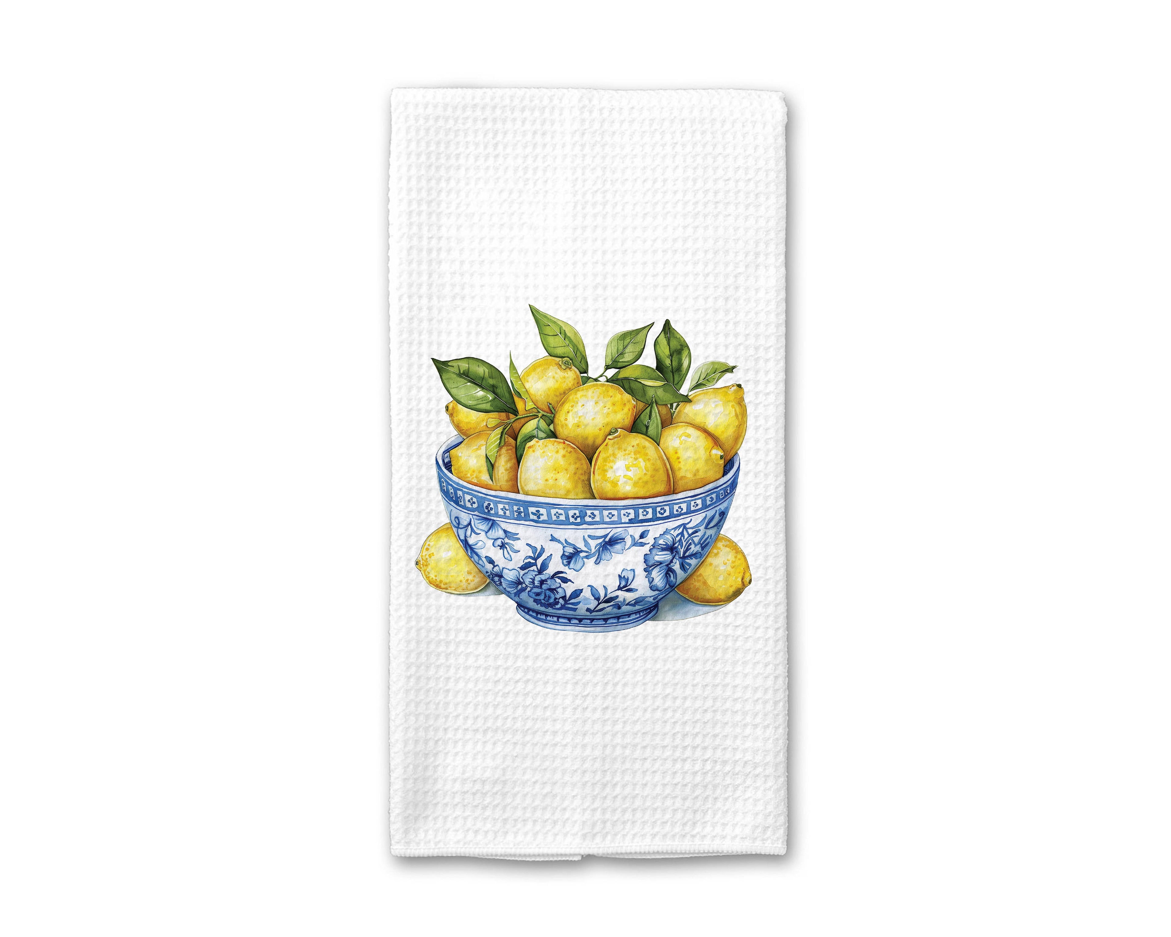 Tea Towel Chinoiserie Lemon Bowl