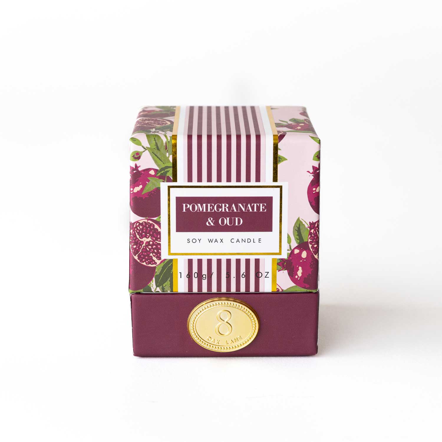 Pomegranate & Oud Boxed Soy Candle, 5.6oz