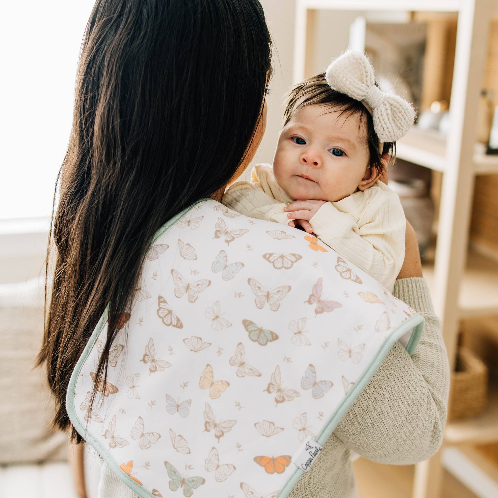 3 Pack Premium Burp Cloths - Flora