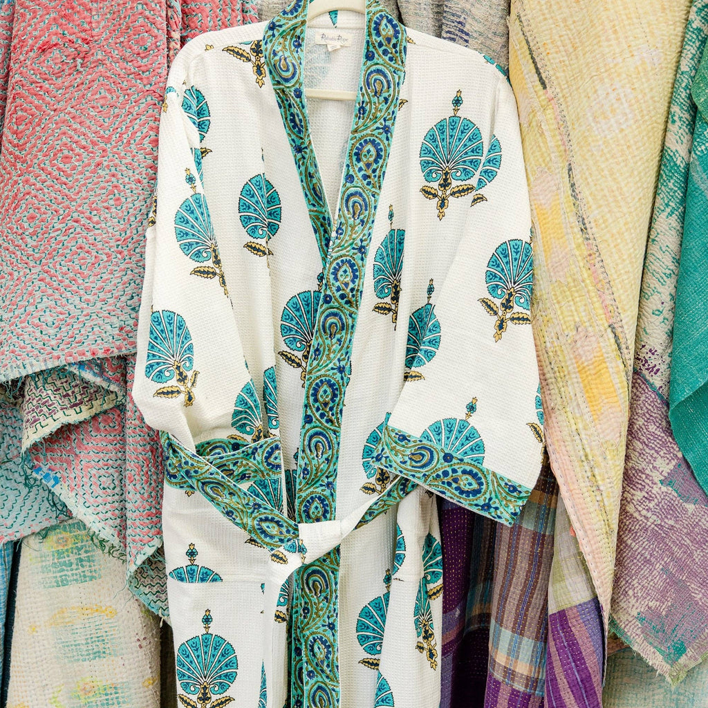Turquoise Breeze Waffle Robe