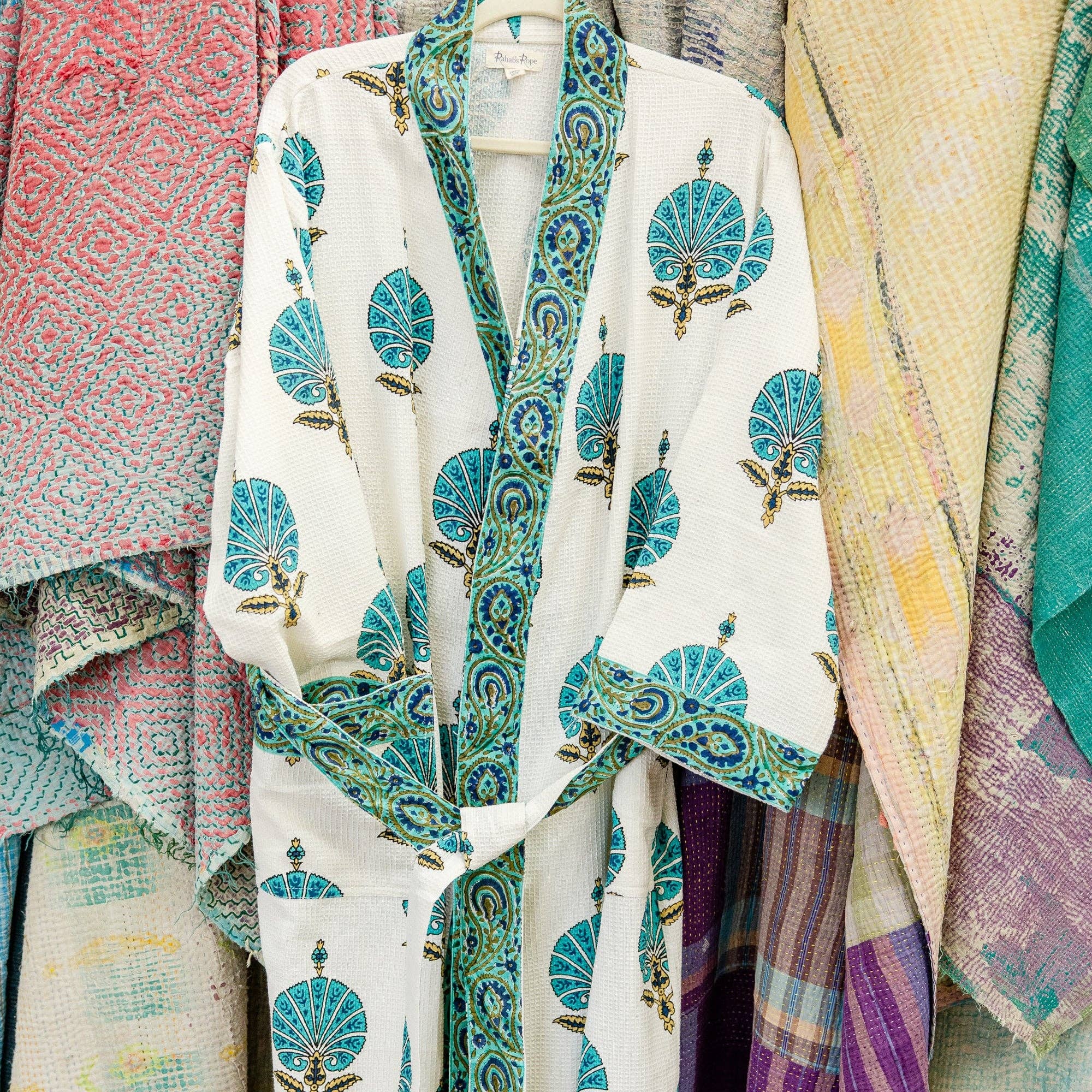 Turquoise Breeze Waffle Robe
