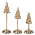 Gold Mercury Glass LED Christmas Tree Finial w/Timer 11.5 Inch