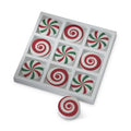 Peppermint Candy Tic Tac Toe Board 9 Inch