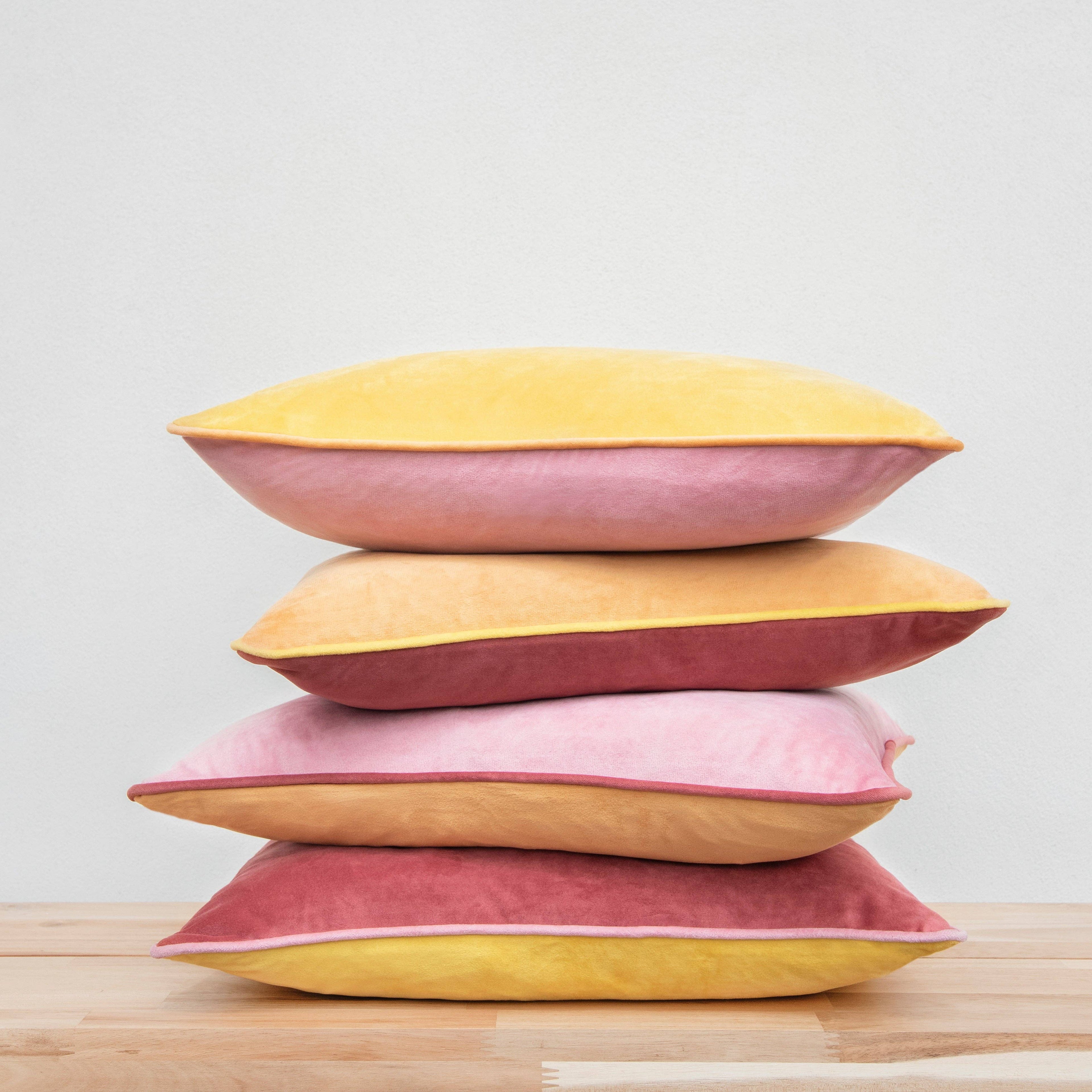 Pink/Yellow Lumbar Pillow