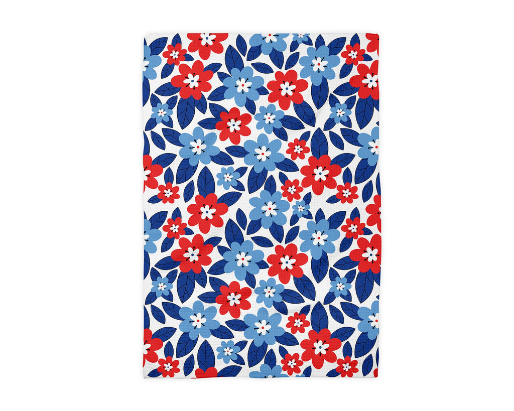 Tea Towel Patriotic Flowers