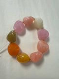 Stretch Bracelet Chunky Stone Pinks