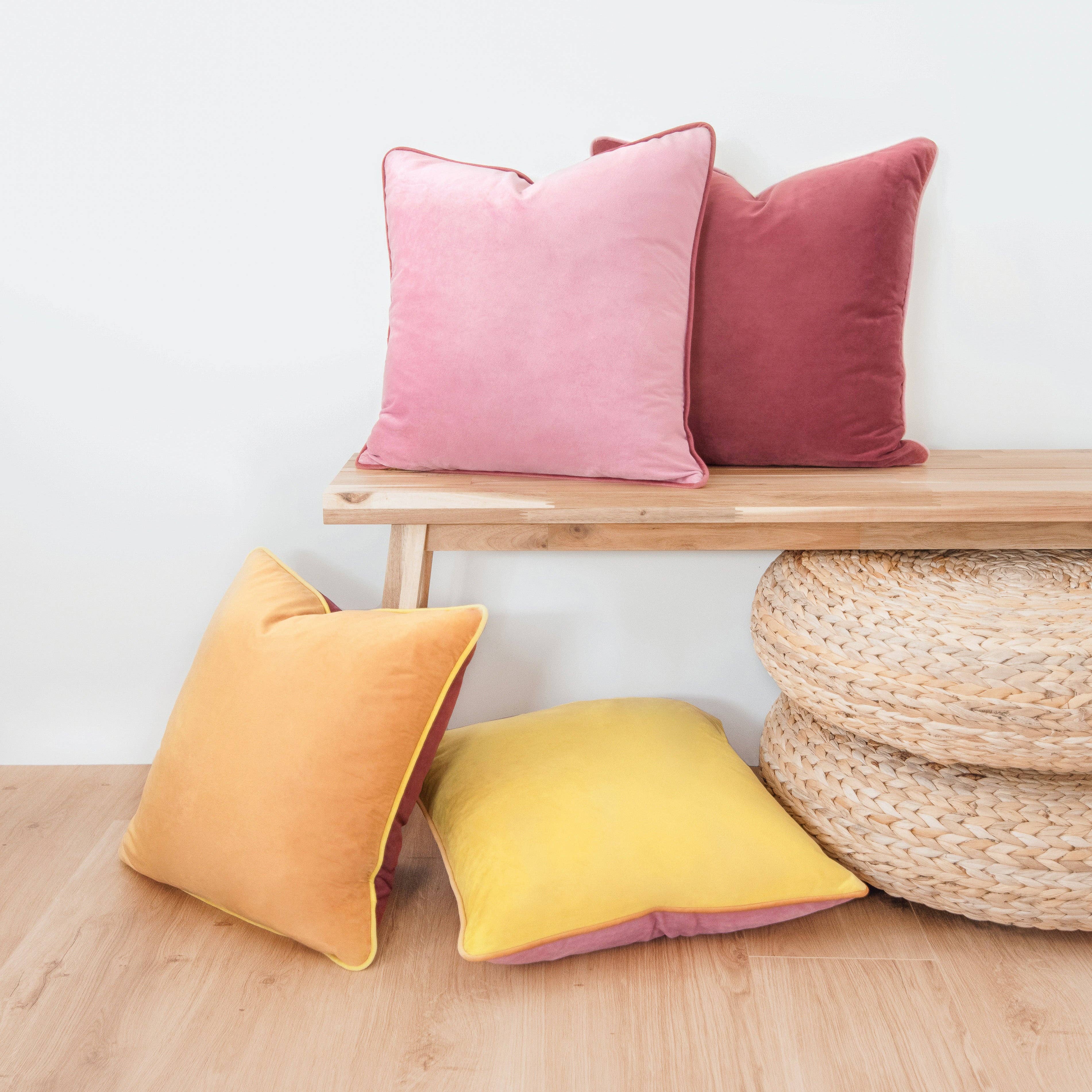 Pink/Yellow Pillow 20"