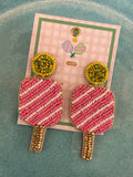 Pickleball Beaded Earrings