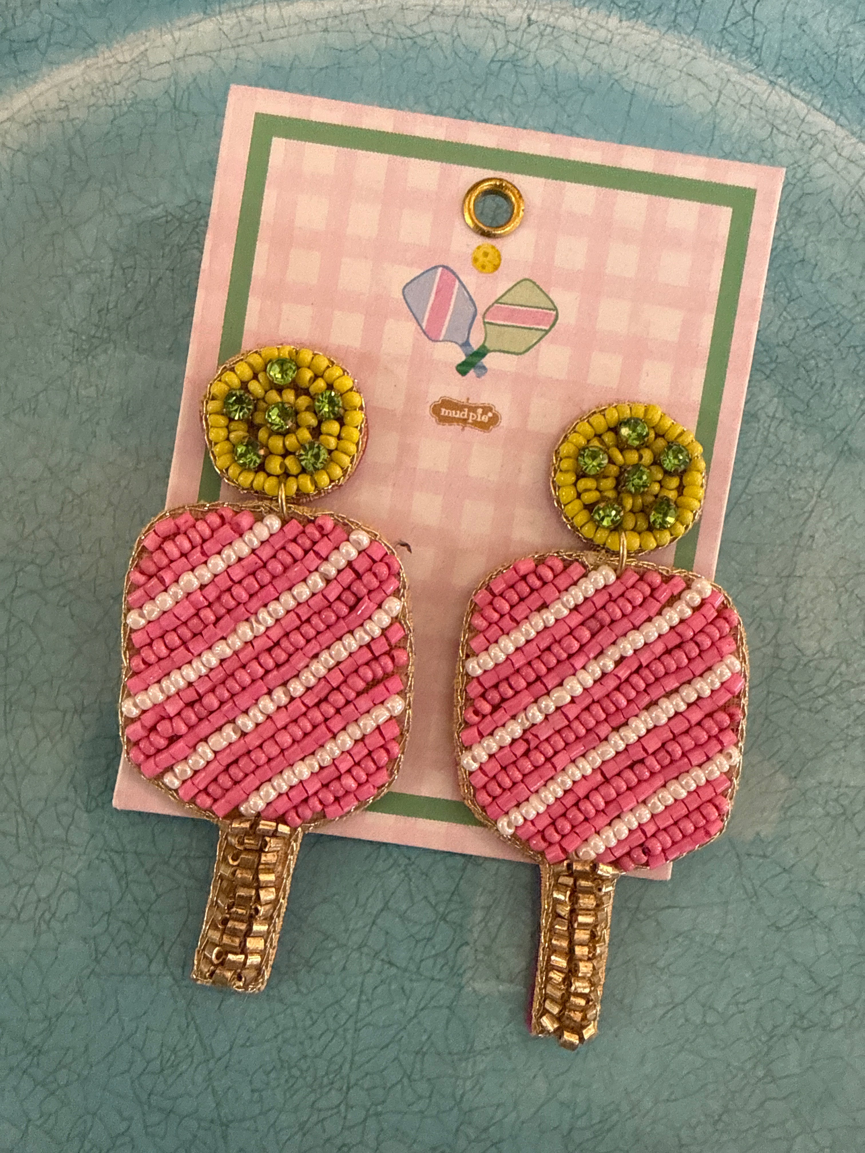 Pickleball Beaded Earrings