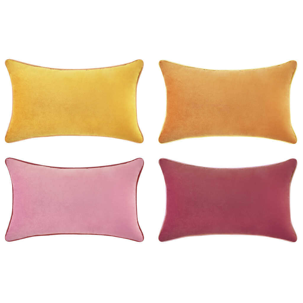 Pink/Yellow Lumbar Pillow