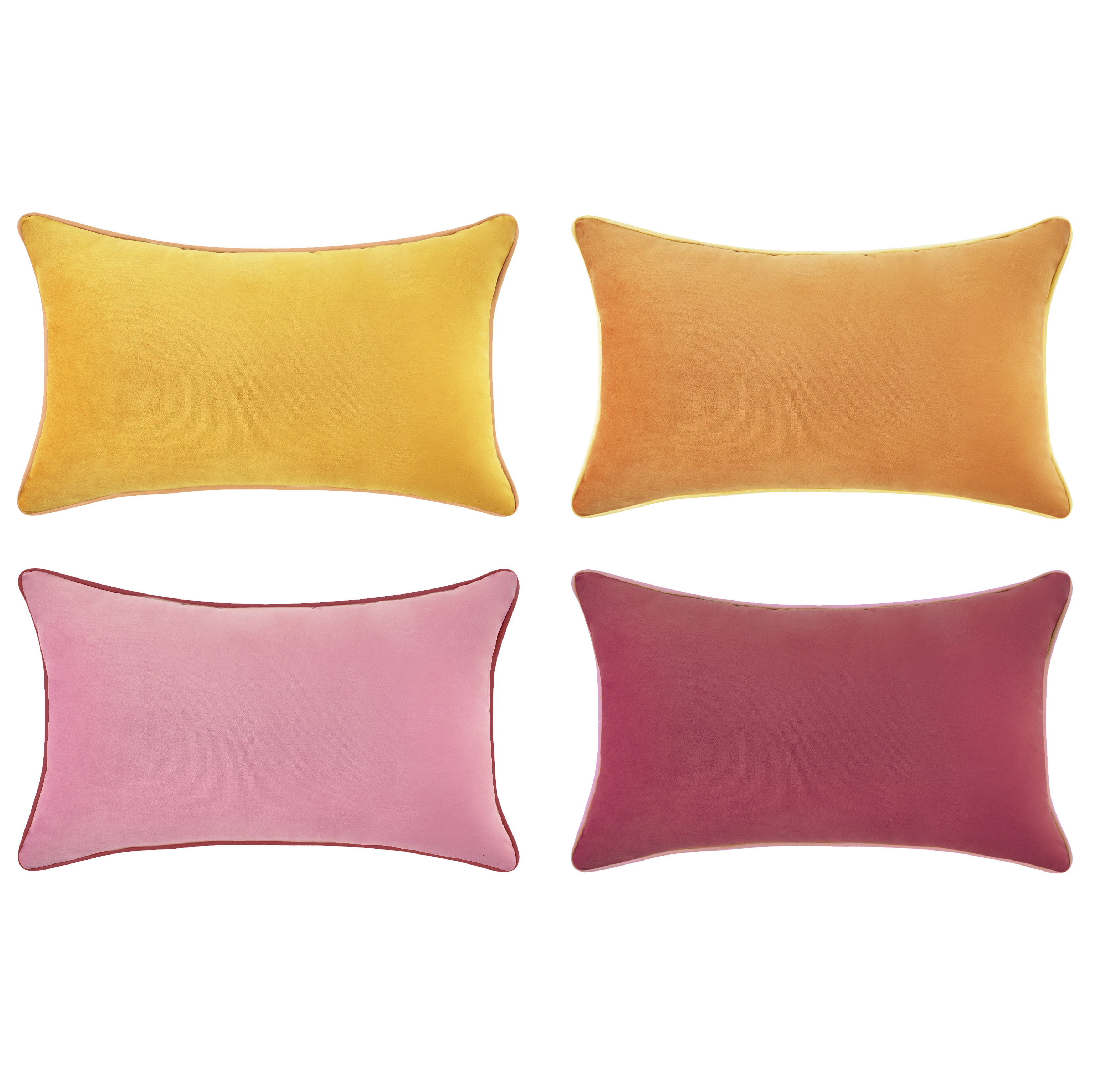 Pink/Yellow Lumbar Pillow
