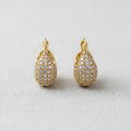 Vintage Inspired Pave Basket Stud Earrings