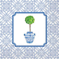 Paper Cocktail Napkins Rosanne Beck Blue Topiary