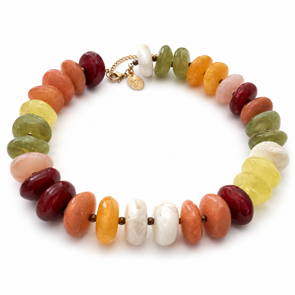 Chunky Artisan Beaded Statement Necklace
