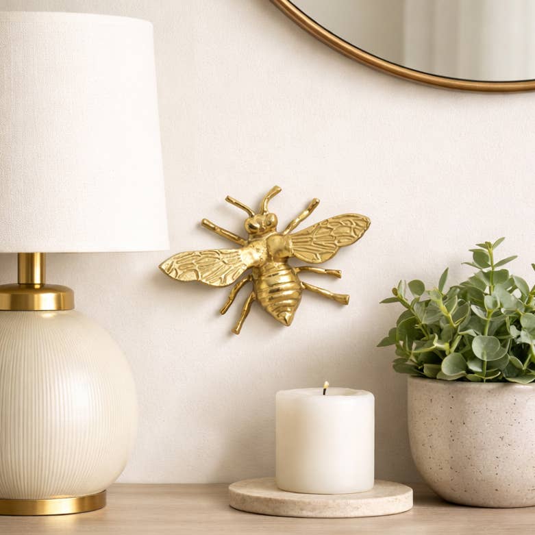 Gold Metal Decorative Solid Busy Bee