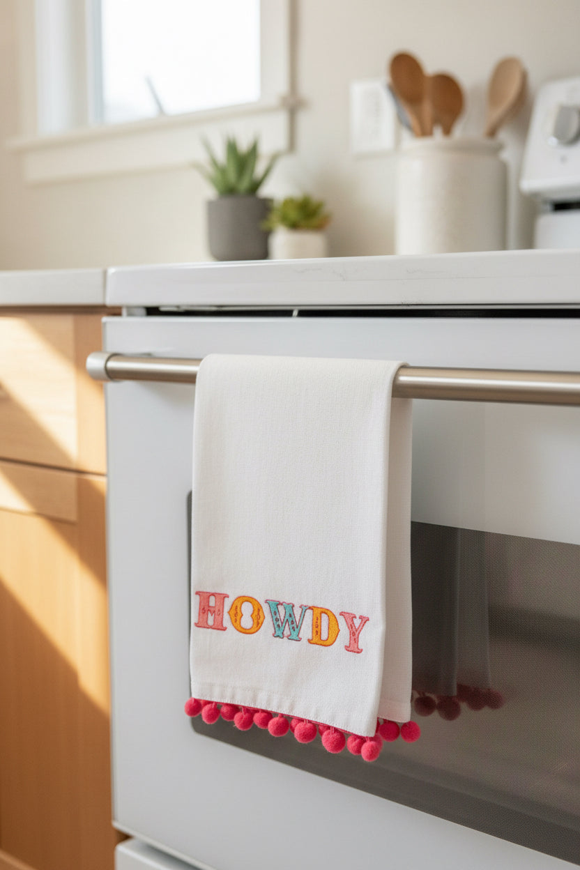 Howdy Pom Pom Towel