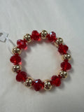 Stretch Bracelet Red and Gold