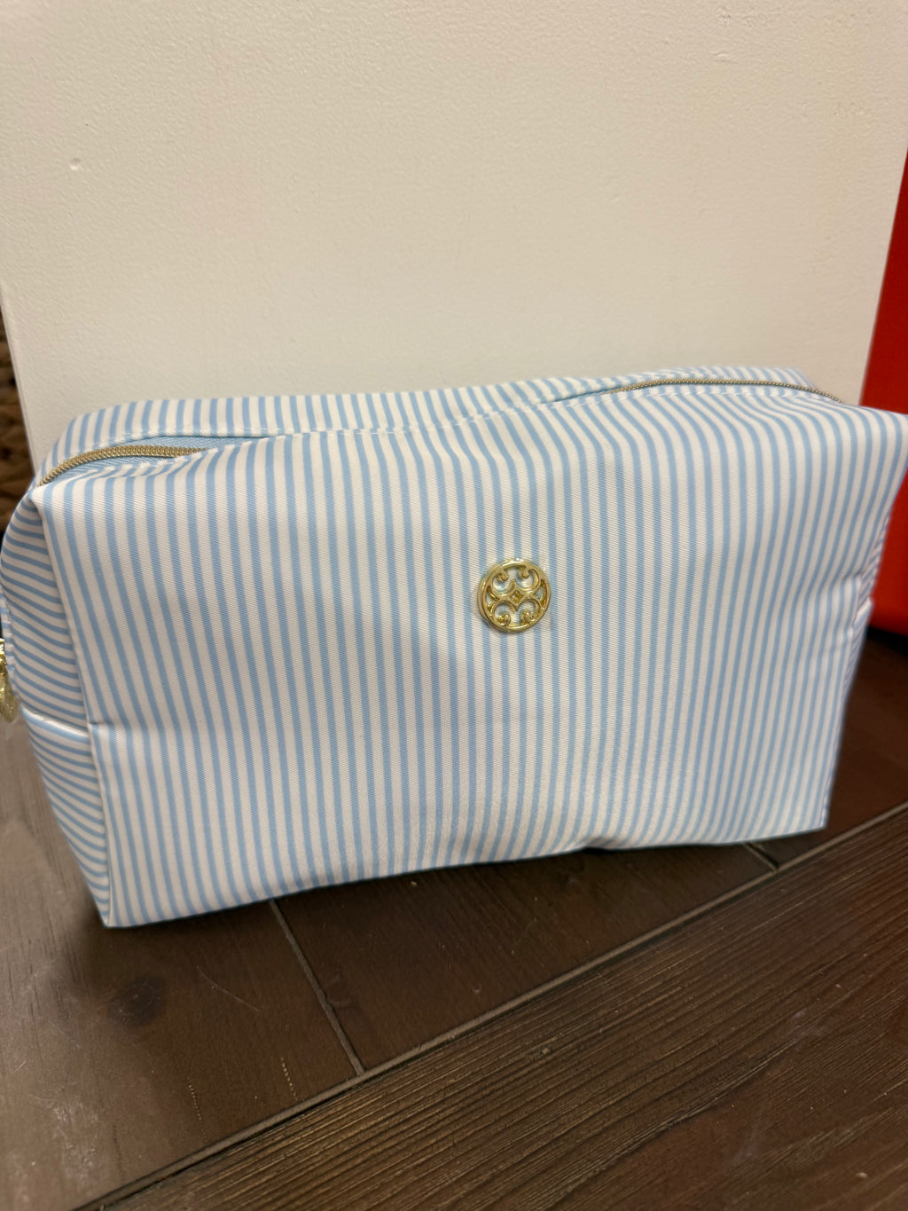 Cosmetic Bag Lets Face It Blue Stripe