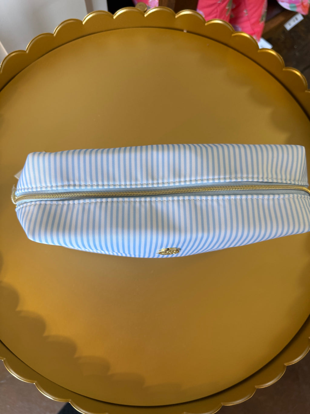 Cosmetic Bag Lets Face It Blue Stripe
