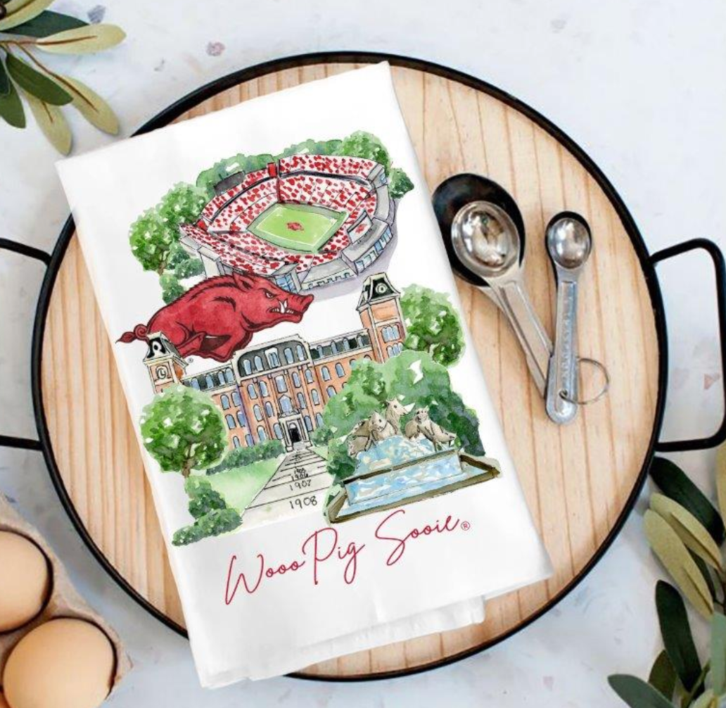 Arkansas Landmark Tea Towel