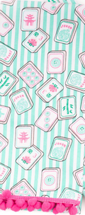 Mahjong Stripe Pom-Pom Kitchen Towel