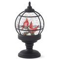 Cardinal Snow Globe Black Grid LED 9.5 Inch