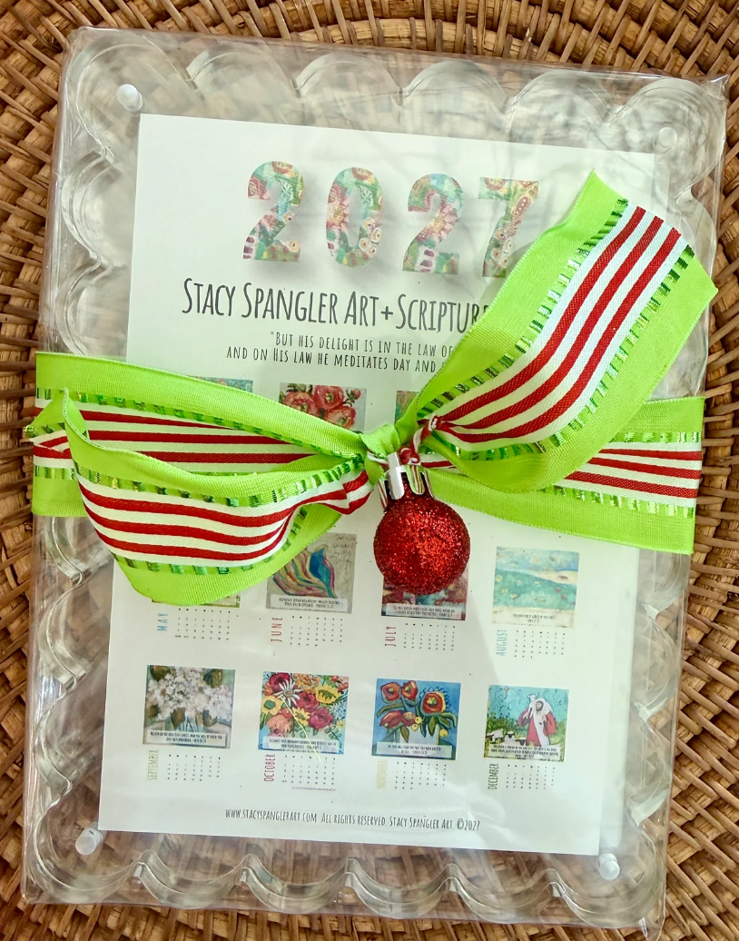 2027 Stacy Spangler Art Scripture Calendar with Frame